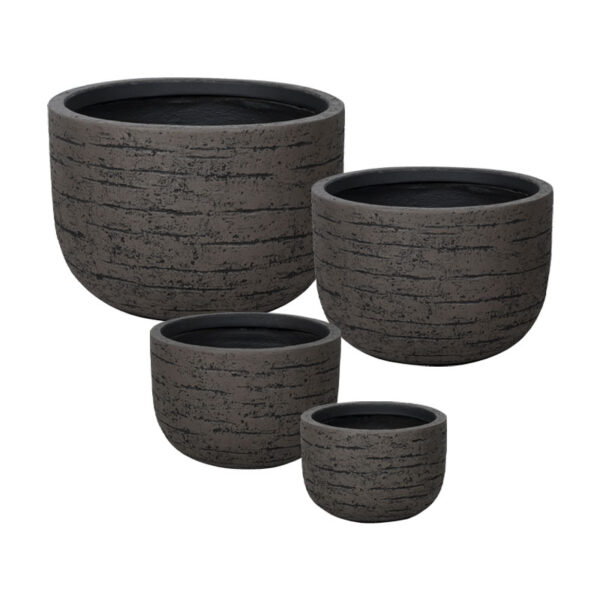 Κασπω fiberclay σετ/4 καφε κρακελε γαβαθα κοντο - s:φ27x18.5, m:φ35x24, l:φ43x30, xl:φ53x37cm 24/παλ