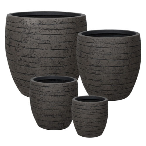 Κασπω fiberclay σετ/4 καφε κρακελε γαβαθα βαθια - s:φ25x25, m:φ33x33, l:φ43x43, xl:φ54x54cm 16/παλ