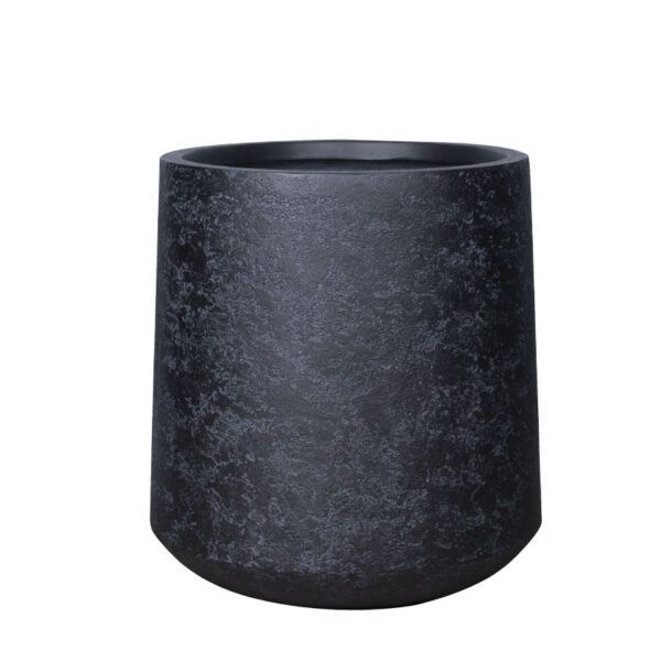 Κασπω fiberclay μαυρο πετρασ large στρογγυλο κωνικο ψηλο - φ52x56cm