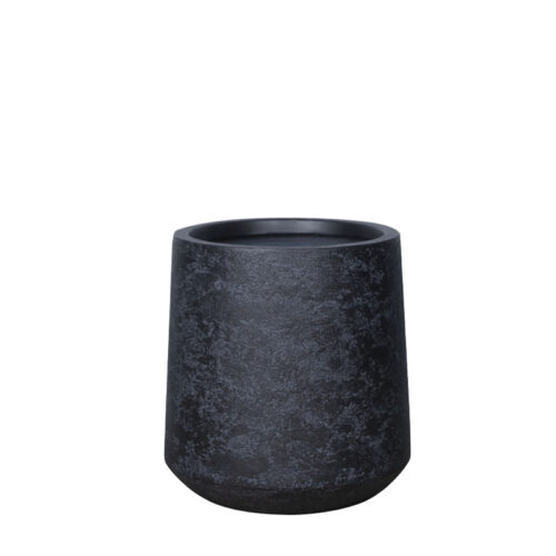 Κασπω fiberclay μαυρο πετρασ medium στρογγυλο κωνικο ψηλο - φ38.5x41cm