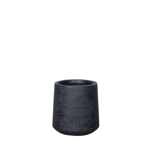 06-94822-S Κασπω fiberclay μαυρο πετρασ small στρογγυλο κωνικο ψηλο - φ28x30cm