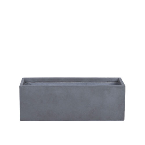 06-94824-L Ζαρντινιερα-κασπω γκρι large fiberclay ορθογωνιο - 80x38x28cm