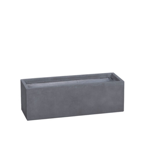 Ζαρντινιερα-κασπω γκρι medium fiberclay ορθογωνιο - 70x25x23cm