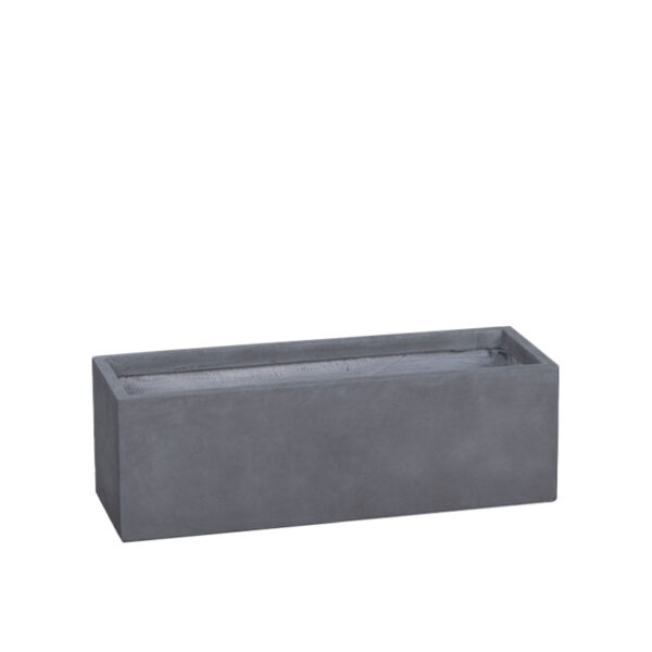 Ζαρντινιερα-κασπω γκρι medium fiberclay ορθογωνιο - 70x25x23cm