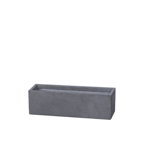 Ζαρντινιερα-κασπω γκρι small fiberclay ορθογωνιο - 60x19x19cm
