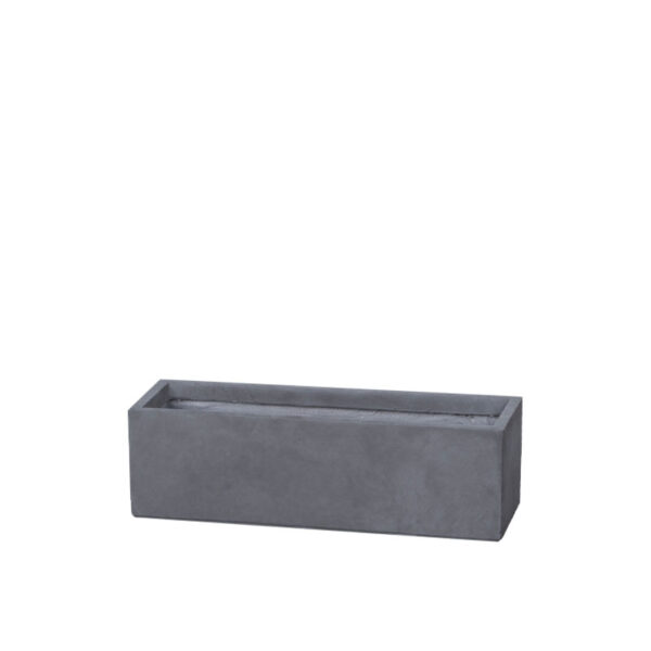 Ζαρντινιερα-κασπω γκρι small fiberclay ορθογωνιο - 60x19x19cm
