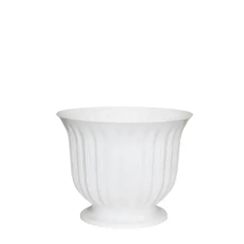 09-00-120-WHITE Γλαστρα λευκο πλαστικο donczka lilia - φ16x14cm