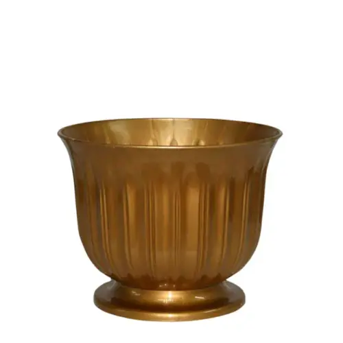09-00-122-GOLD Γλαστρα χρυσο πλαστικη donczka lilia - φ21x17cm