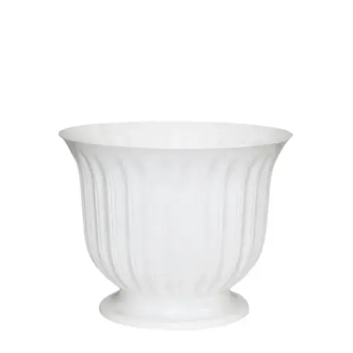 09-00-122-WHITE Γλαστρα λευκο πλαστικη donczka lilia - φ21x17cm
