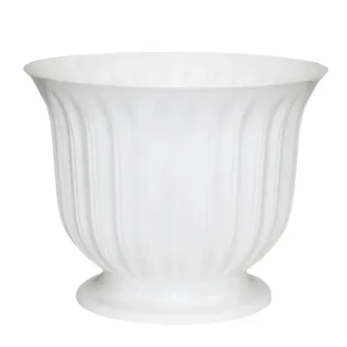09-00-125-WHITE Γλαστρα λευκο πλαστικη donczka lilia - φ35x27cm