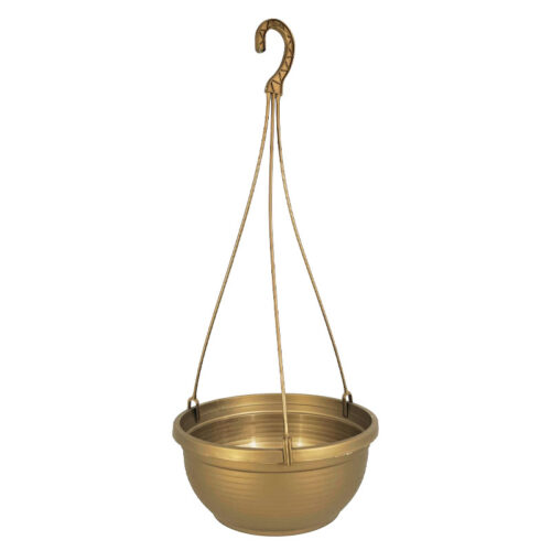 Κρεμαστη γλαστρα χρυσο πλαστικη miska wiszaca - φ22x11(50)cm 10/σακ