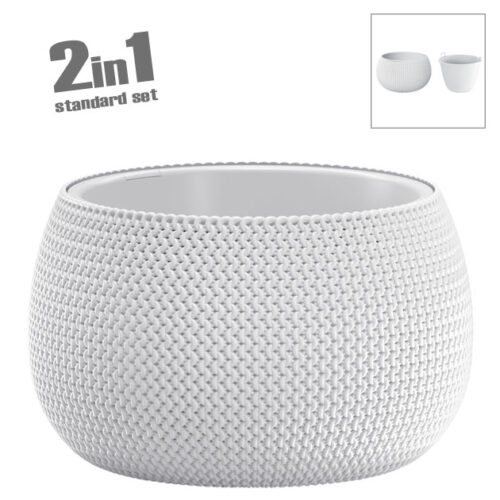 Κασπω-γλαστρα (2 σε 1) λευκο στρογγυλο splofy bowl φ47.8x30cm 1/2κιβ