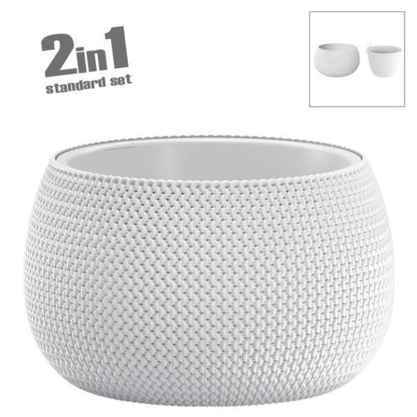 Κασπω-γλαστρα (2 σε 1) λευκο στρογγυλο splofy bowl φ47.8x30cm 1/2κιβ