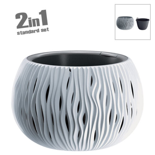 Κασπω-γλαστρα (2 σε 1) λευκο sandy bowl φ47.8x30cm 1/2κιβ