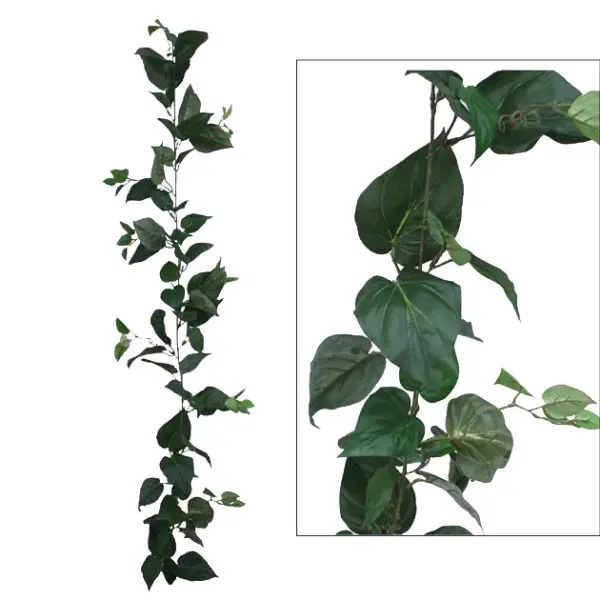Γιρλαντα ποθοσ πρασινο (122 φυλλα) υ180cm. 12/72κιβ