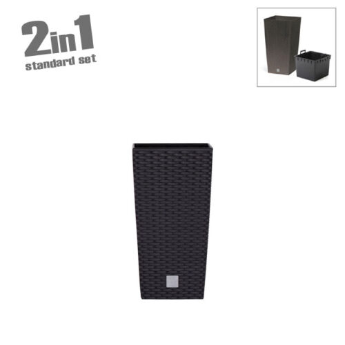 Κασπω-γλαστρα (2 σε 1) ανθρακι rato square τετραγωνη 22.5x22.5x42.1cm 1/5kib