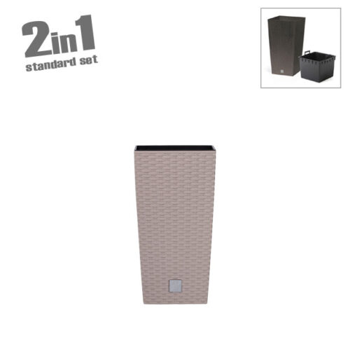 16-10-225-3 Κασπω-γλαστρα (2 σε 1) μοκκα rato square τετραγωνη 22.5x22.5x42.1cm 1/5kib