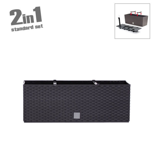 Ζαρντινιερα (2 σε 1) ανθρακι rato case 51.4x19.2x18.6cm 1/6κιβ