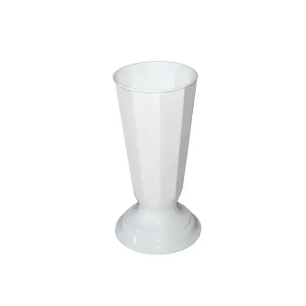 Ανθοδοχειο λευκο πλαστικο flakon szwed - φ13x31cm