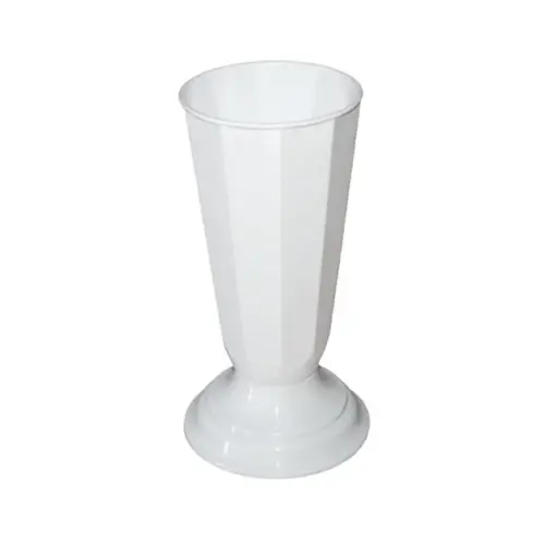 Ανθοδοχειο λευκο πλαστικο flakon szwed - φ16x39cm