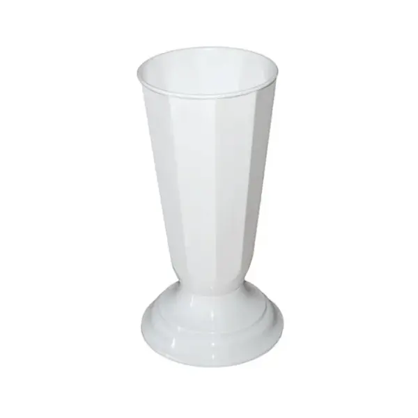 Ανθοδοχειο λευκο πλαστικο flakon szwed - φ16x39cm