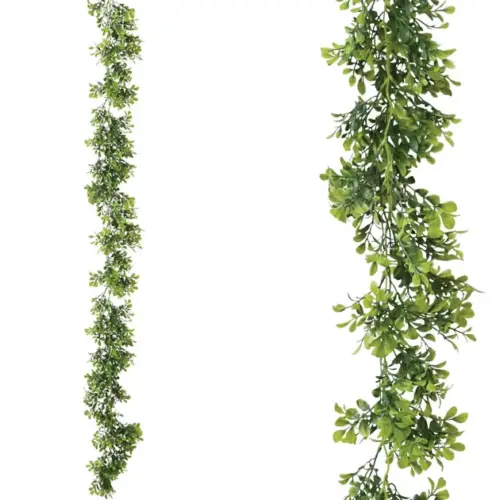Γιρλαντα πρασιναδα στρογγυλο φυλλαρακι 155cm 48/96