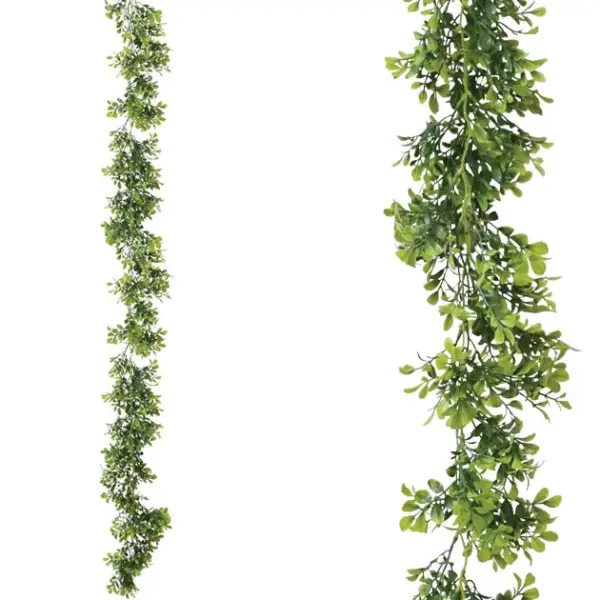 Γιρλαντα πρασιναδα στρογγυλο φυλλαρακι 155cm 48/96