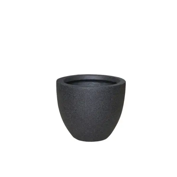 Κασπω fiberclay ανθρακι γρανιτη στρογγυλο μεσαιο φ36x30cm
