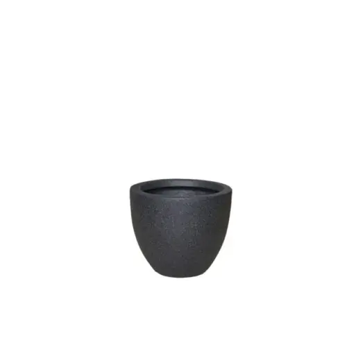 20709S Κασπω fiberclay ανθρακι γρανιτη στρογγυλο μικρο φ25x21cm