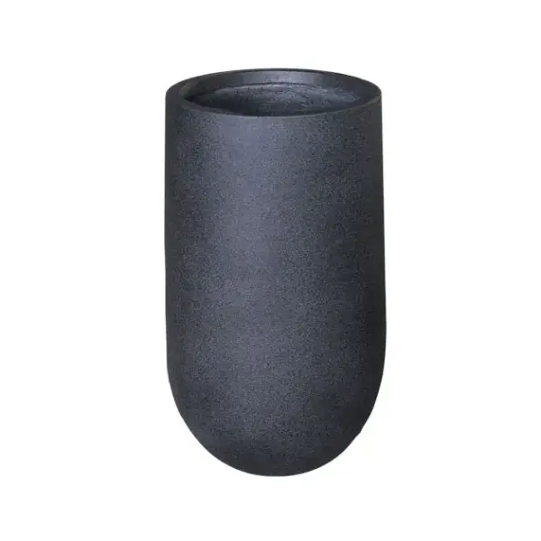 Κασπω fiber clay ανθρακι γρανιτη ψηλο στρογγυλο μεγαλο φ46x75cm