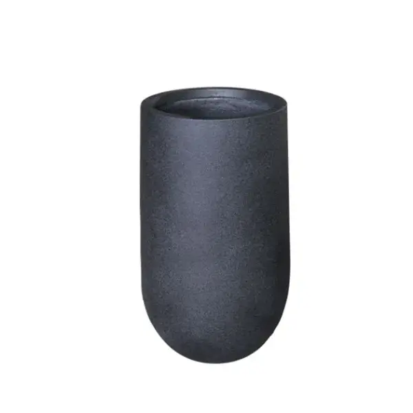 Κασπω fiber clay ανθρακι γρανιτη ψηλο στρογγυλο μεσαιο φ36x60cm