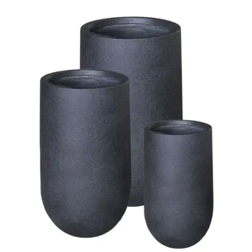 Κασπω fiber clay ανθρακι γρανιτη ψηλο στρογγυλο - 1/κιβ