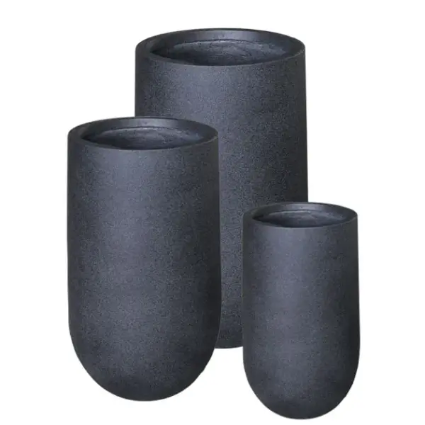 Κασπω fiber clay ανθρακι γρανιτη ψηλο στρογγυλο - 1/κιβ