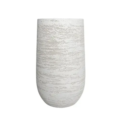 20719L Κασπω fiber clay λευκο-εκρου ψηλο στρογγυλο μεγαλο φ55x95cm