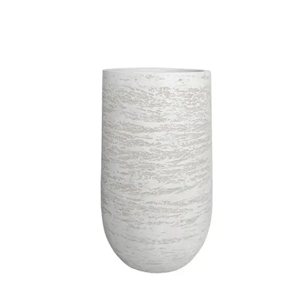 Κασπω fiber clay λευκο-εκρου ψηλο στρογγυλο μεσαιο φ44x75cm