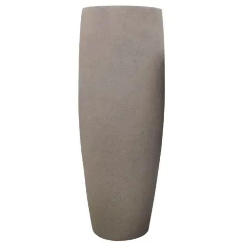 21250-L Κασπω fiber clay μοκκα-μπεζ γρανιτη ψηλο λεπτο στρογγυλο μεγαλο - φ47x120cm