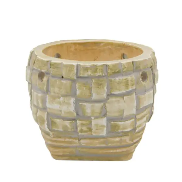 Κασπω στρογγυλο μπεζ μωσαϊκο μεγαλο φ19.5x16cm 1/6κιβ