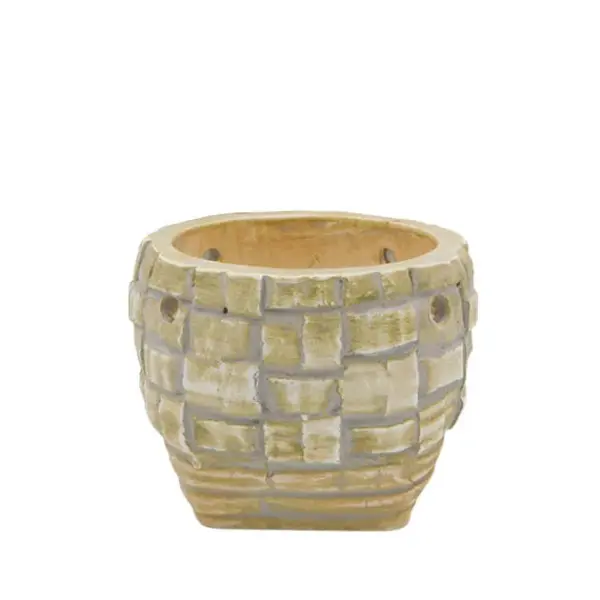 Κασπω στρογγυλο μπεζ μωσαϊκο μεσαιο φ16x13.5cm 1/8κιβ