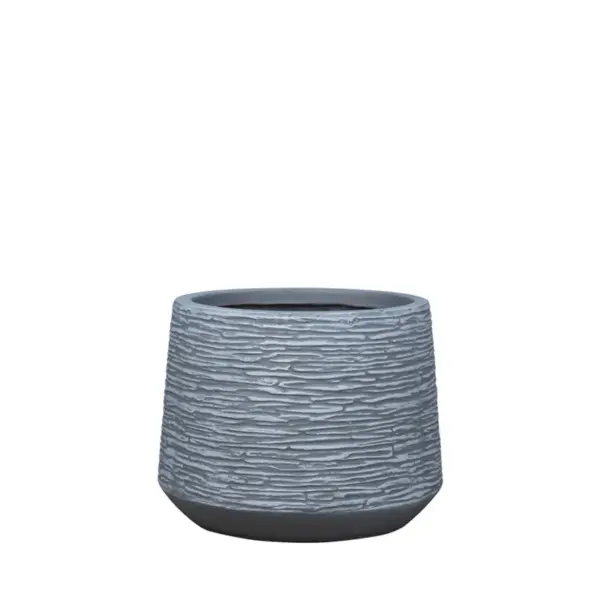 Κασπω fiberclay μικρο γκρι ανοιχτο κωνικο-γραμμωσεισ - φ35x27cm