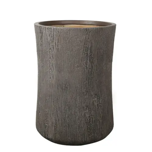 Κασπω fiberclay μεγαλο καφε φυσικο στρογγυλο-κορμοσ - φ53x75cm