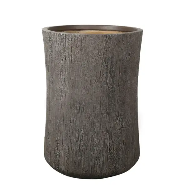 Κασπω fiberclay μεγαλο καφε φυσικο στρογγυλο-κορμοσ - φ53x75cm