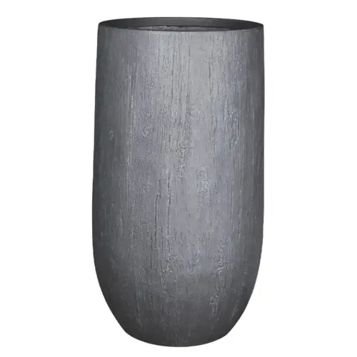 23220-L-2025 Κασπω fiberclay ανθρακι κορμοσ-βαρελι μεγαλο - φ53x95cm