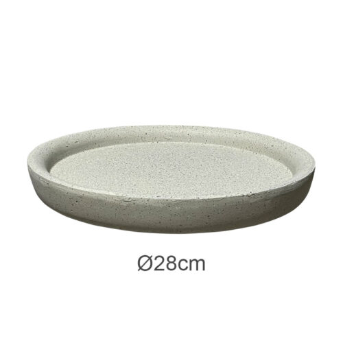 23225-5 Πιατο fiber clay μπεζ-γρανιτη στρογγυλο για κασπω - φ25x3.5cm 5/κιβ