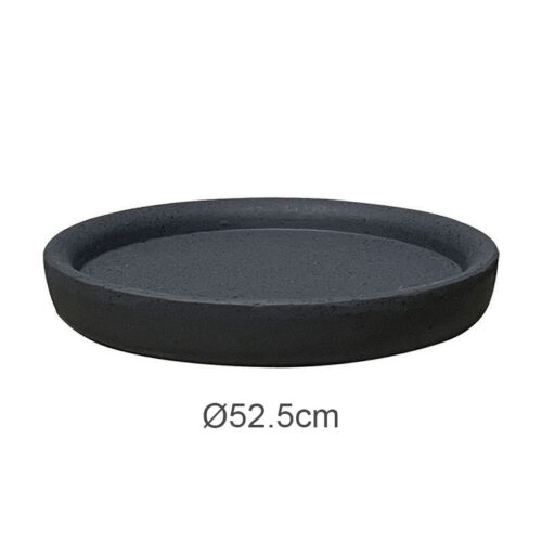 23229-1 Πιατο fiber clay ανθρακι γρανιτη στρογγυλο για κασπω - φ52.5x4.5cm 5/κιβ