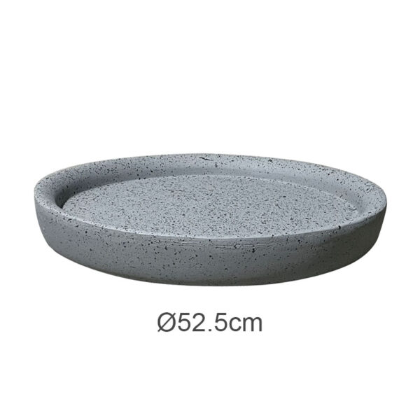Πιατο fiber clay γκρι γρανιτη στρογγυλο για κασπω - φ52.5x4.5cm 5/κιβ