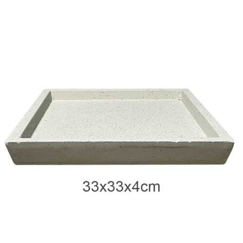 Πιατο fiber clay μπεζ-γρανιτη τετραγωνο για κασπω - 33x33x4cm 5/κιβ