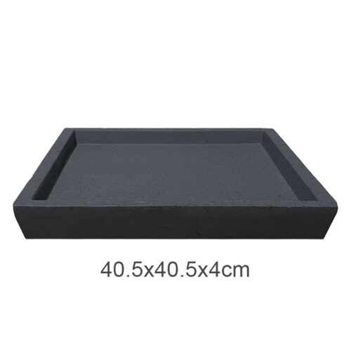 23231-1 Πιατο fiber clay ανθρακι γρανιτη τετραγωνο για κασπω - 40.5x40.5x4cm 5/κιβ