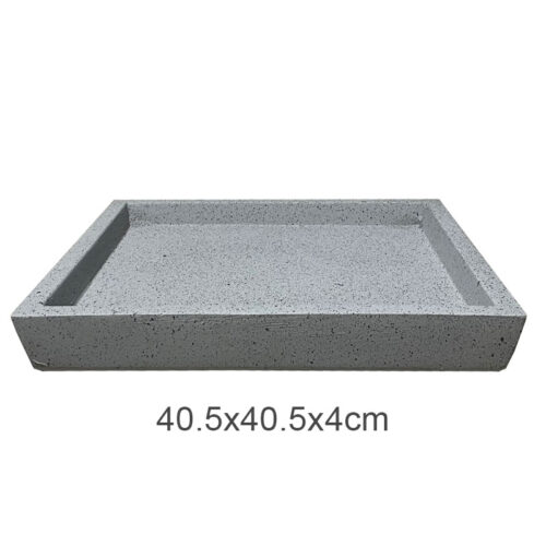 Πιατο fiber clay γκρι γρανιτη τετραγωνο για κασπω - 40.5x40.5x4cm 5/κιβ