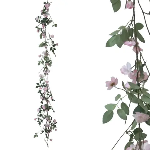 Γιρλαντα φυτου με ροζ λουλουδια - υ180cm 36/180κιβ