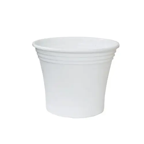 251_white Γλαστρα λευκο πλαστικη doniczka irys - φ17x14cm